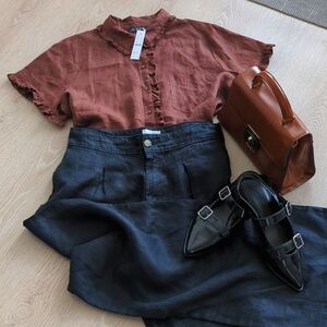 NWT  JCrew 100% Linen Blouse SIZE XL